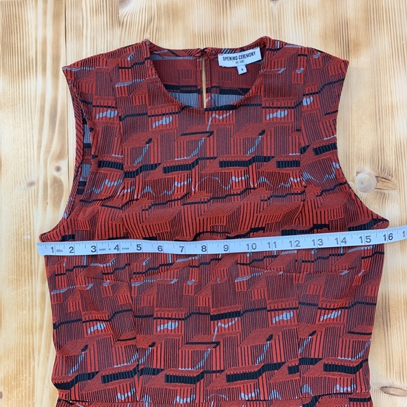 Opening Ceremony Geometric Print Fit and Flare Dress Sz 4 ASO TV - Picture 10 of 13